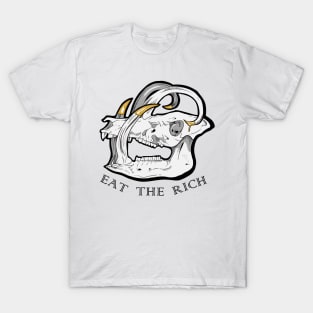 Eat The Rich Pig Skull T-Shirt